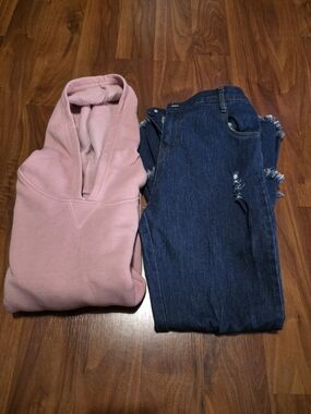 Oshkosh Cozy Pink Women's Hoodie With Flair Jeans